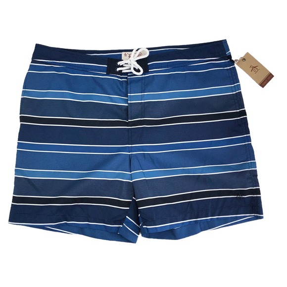 Original Penguin NEW Mens Size 36 Blue Striped Board Shorts Swimwear Swim Shorts - Picture 1 of 7